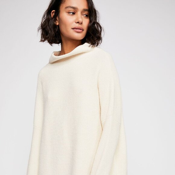 Free People Ottoman Tunic Sweater in Ecru (White), Size XS - Picture 2 of 16